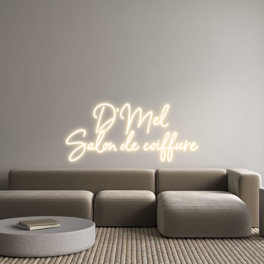 Custom Neon Sign Online Editor D'Mél 
Salon...