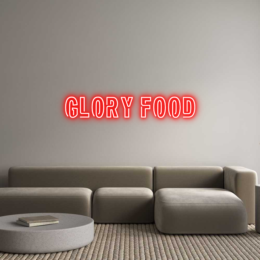 Custom Neon Sign Online Editor GLORY FOOD
