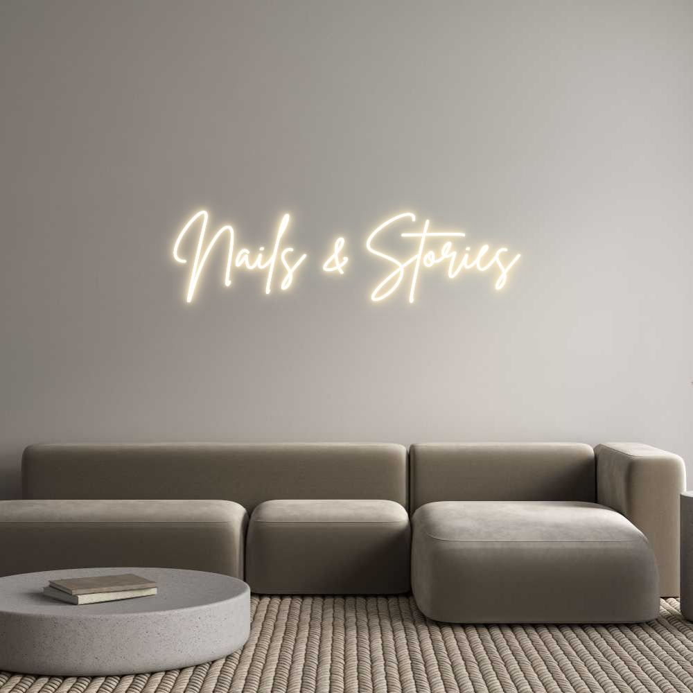 Custom Neon Sign Online Editor Nails & Stories