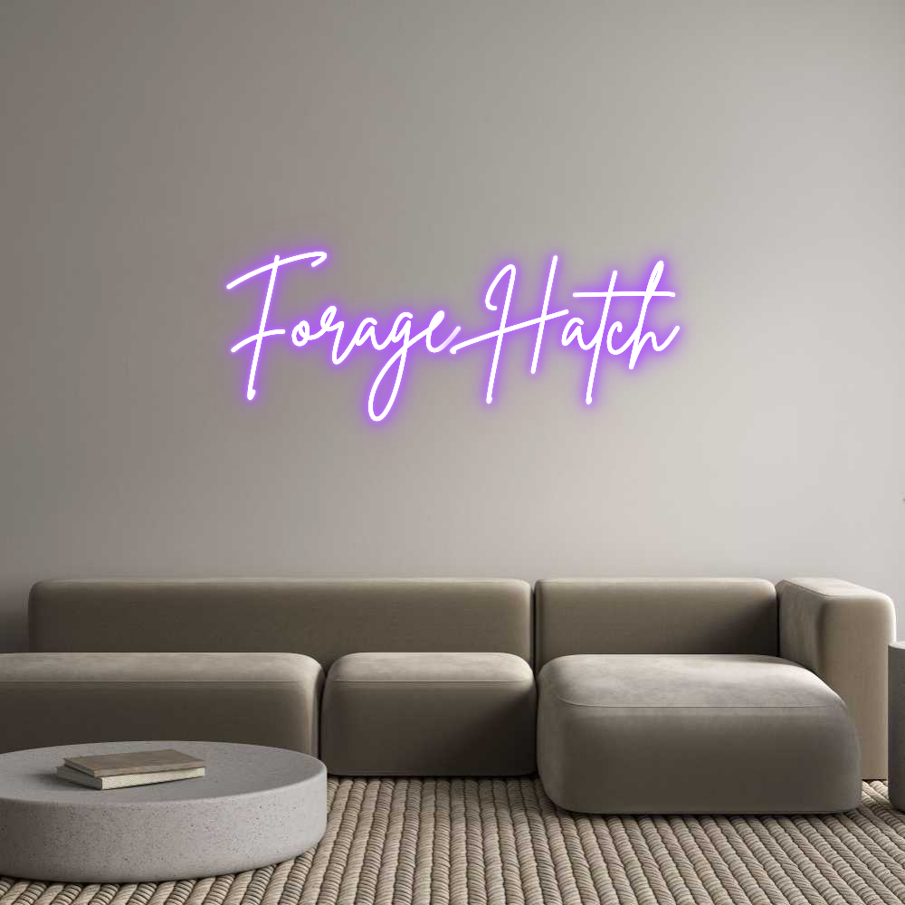 Custom Neon Sign Online Editor Forage Hatch