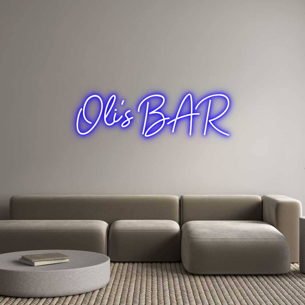 Custom Neon Sign Online Editor Oli's BAR