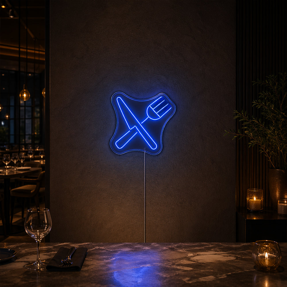 Dining Fork & Knife LED Neon Sign