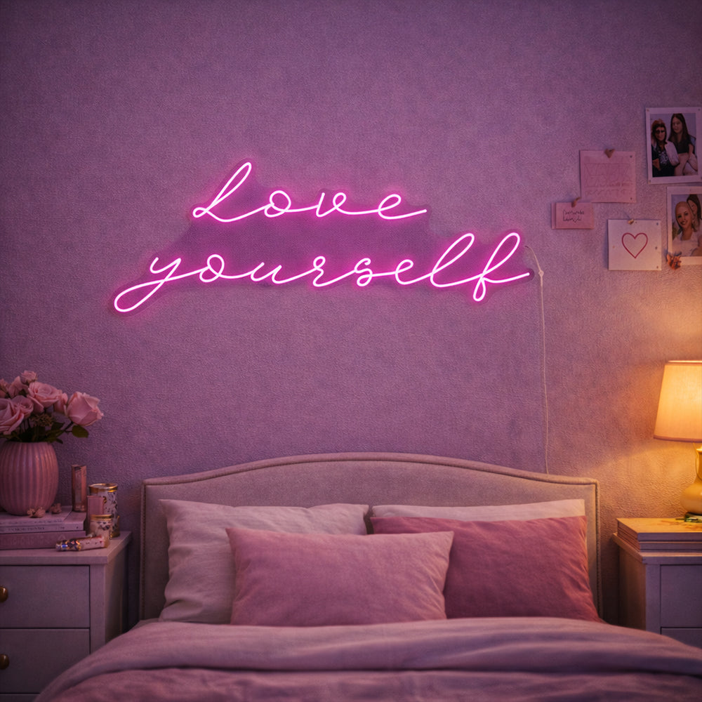 Love Yourself LED Neon Sign  - Made in London Inspirational Neon Signs