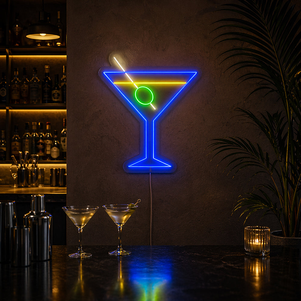 Martini Drink LED Neon Sign - Made in London Club Pub Neon Signs