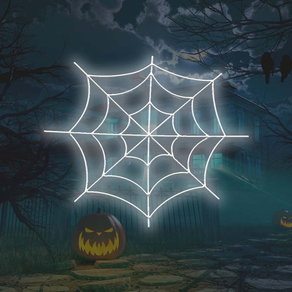 Spider Web - Insegna al neon a LED di Halloween prodotta a Londra