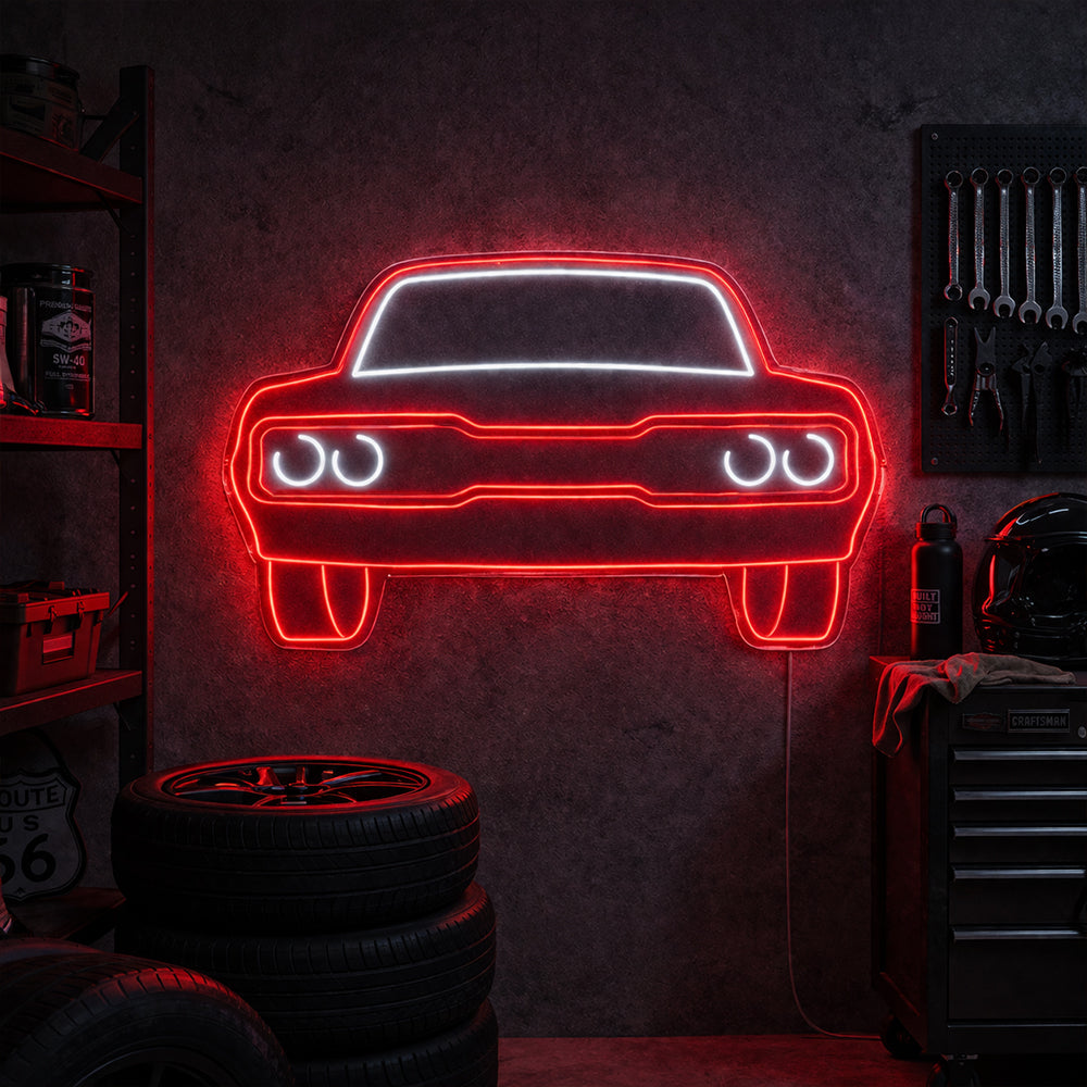 Classic Muscle Car LED Neon Sign - Made in London Commercial Neon Signs