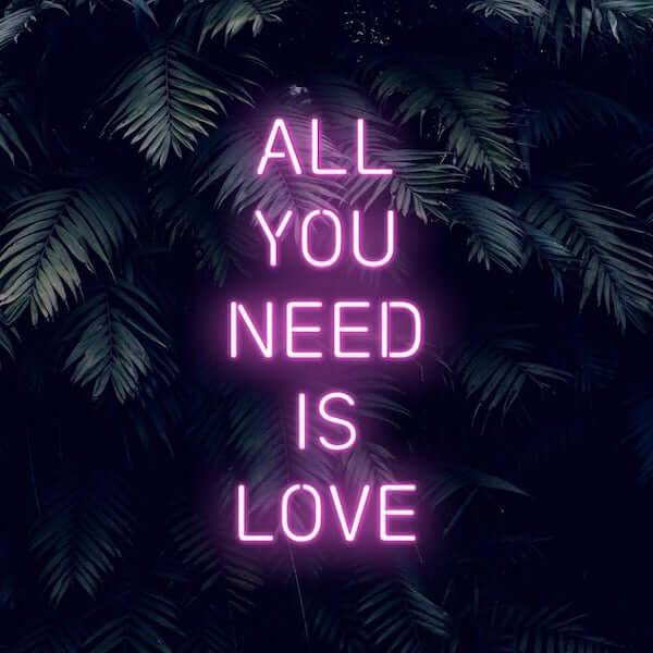 All You Need Is Love Caps LED Neon Sign - Planet Neon