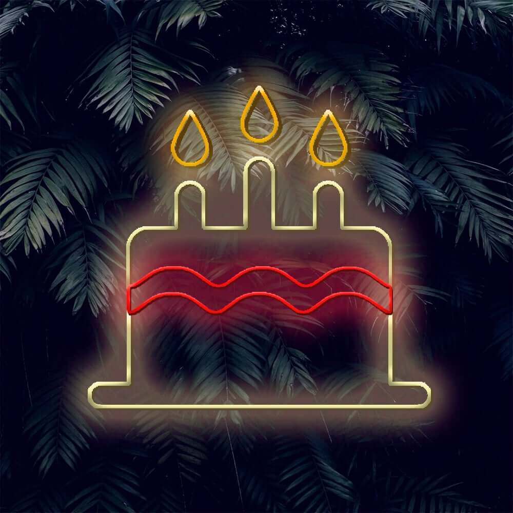 Birthday Cake LED Neon Sign - Planet Neon