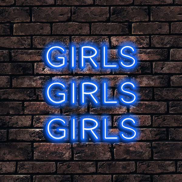 Girls Girls Girls LED Neon Sign - Planet Neon