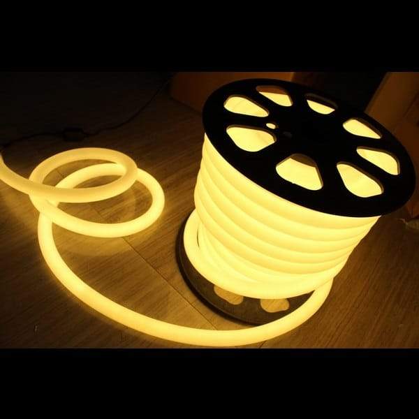 I LumoS 16mm WARM WHITE Flexible IP65 Dimmable 360 Degree LED Neon Strip Light 12V DC 9W/m - Planet Neon