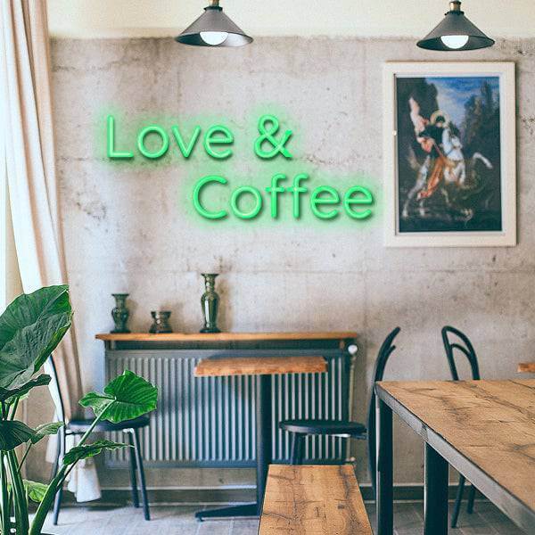 Love and Coffee LED Neon Sign - Planet Neon