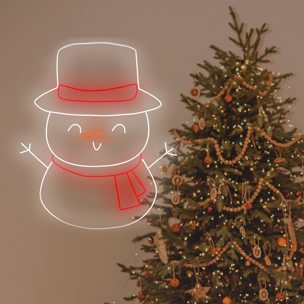Snowman LED Neon Sign - Made in London Christmas Neon Signs - Planet Neon