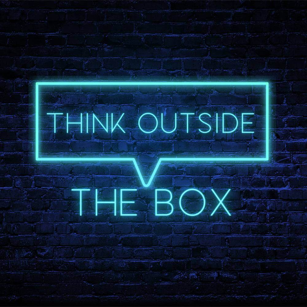 Think Outside the Box LED Neon Sign - Planet Neon